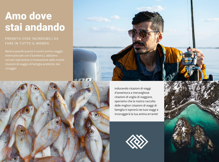 Pesca e caccia Modello Joomla