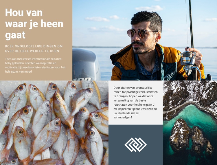 Vissen en jagen Website ontwerp