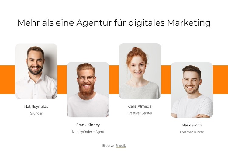 Unser Team führt CSS-Vorlage