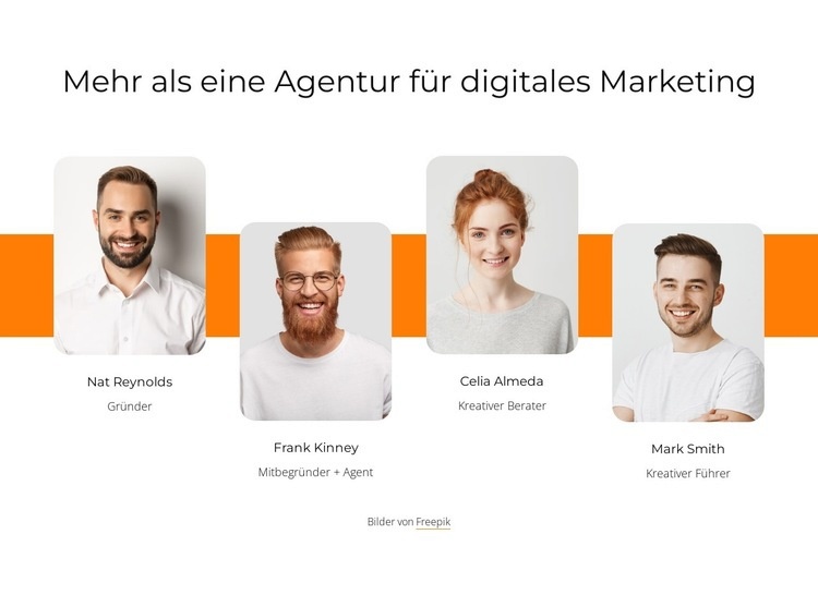 Unser Team führt Website-Modell