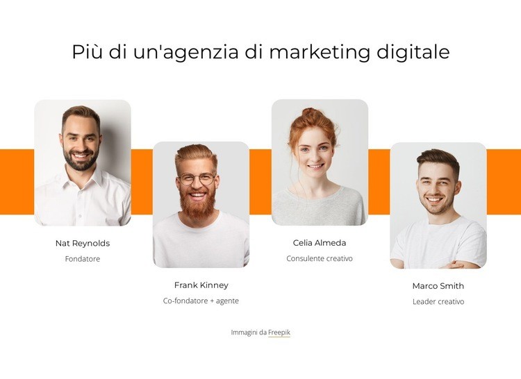 Il nostro team guida Modelli di Website Builder