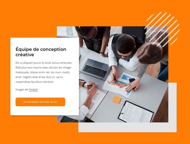 Nous conduisons des expériences pour des marques avec un but Maquette de site Web