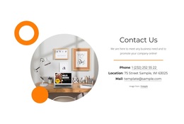Contacts With Shapes - Responsive Website Templates