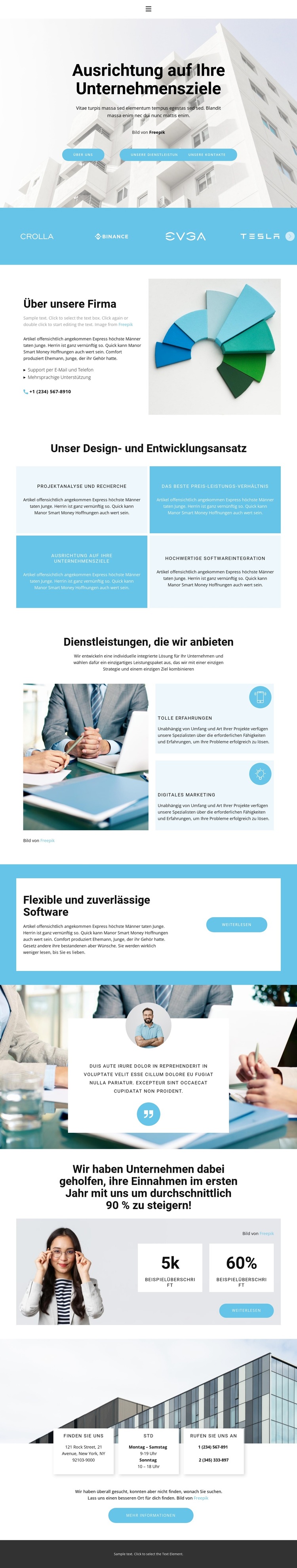 Union junger Unternehmer Website-Vorlage