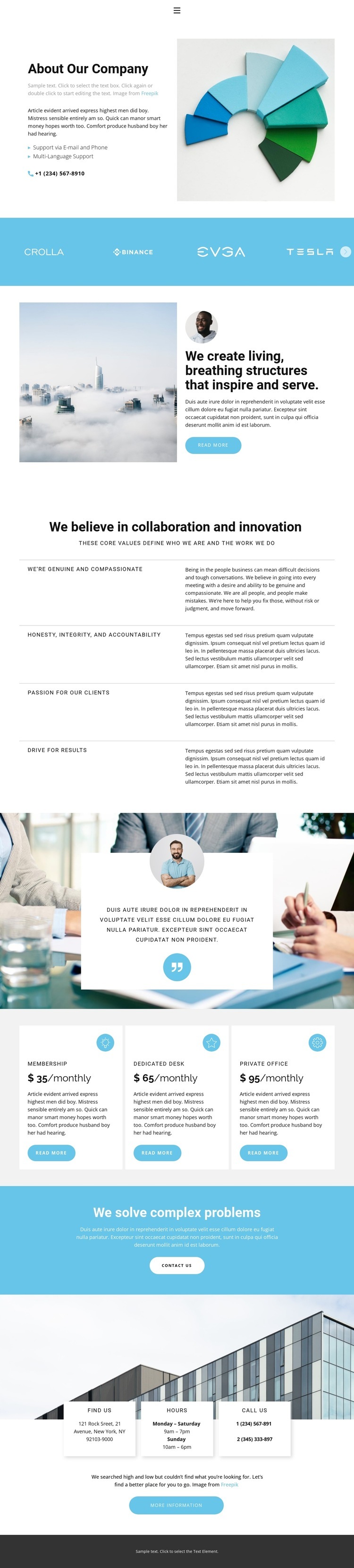 All about collaboration Homepage Design