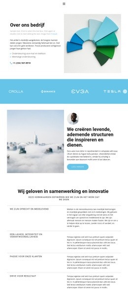 Alles Over Samenwerken - Creatieve, Multifunctionele Sjabloon Van Één Pagina