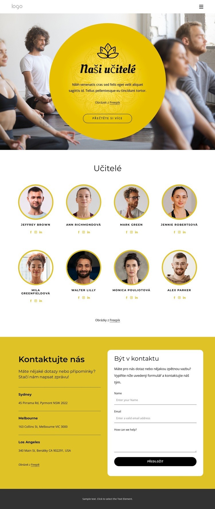 Nejlepší učitelé jógy Téma WordPress