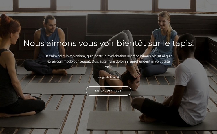 Pratique du yoga traditionnel Conception de site Web