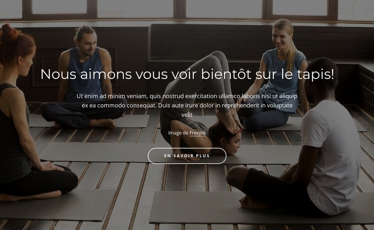 Pratique du yoga traditionnel Créateur de site Web HTML