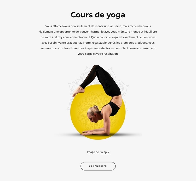 Les bienfaits incroyables du yoga Modèle HTML5