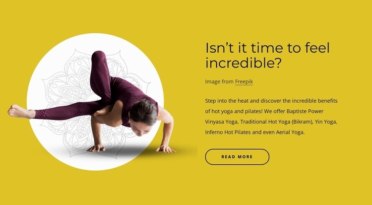 Physical exercises with spiritual practices Homepage Design