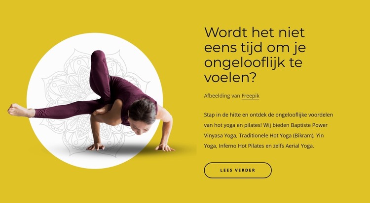 Lichamelijke oefeningen met spirituele praktijken HTML-sjabloon