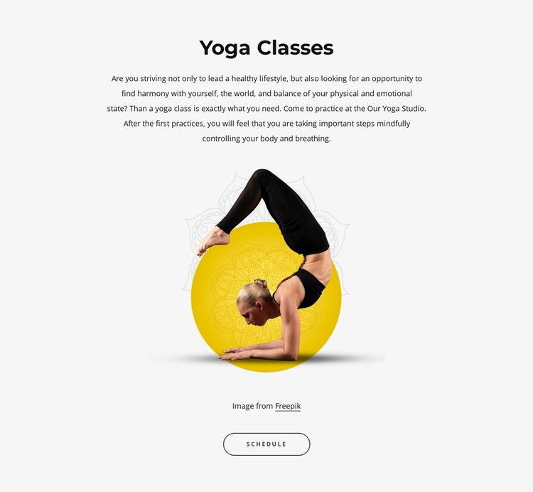 Incredible benefits of yoga One Page Template