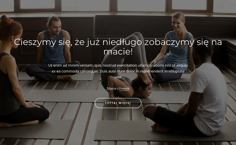 Tradycyjna praktyka jogi Makieta strony internetowej