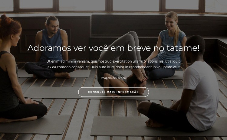 Prática de ioga tradicional Design do site