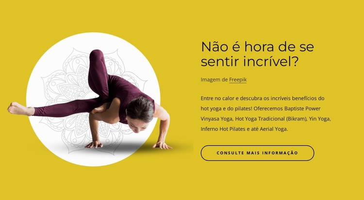 Exercícios físicos com práticas espirituais Modelo HTML