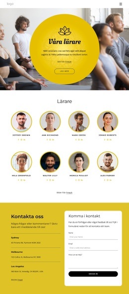 De Bästa Yogalärarna HTML CSS-Webbplatsmall