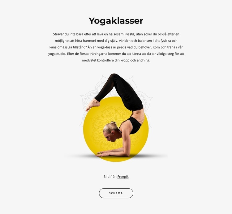Otroliga fördelar med yoga Webbplats mall