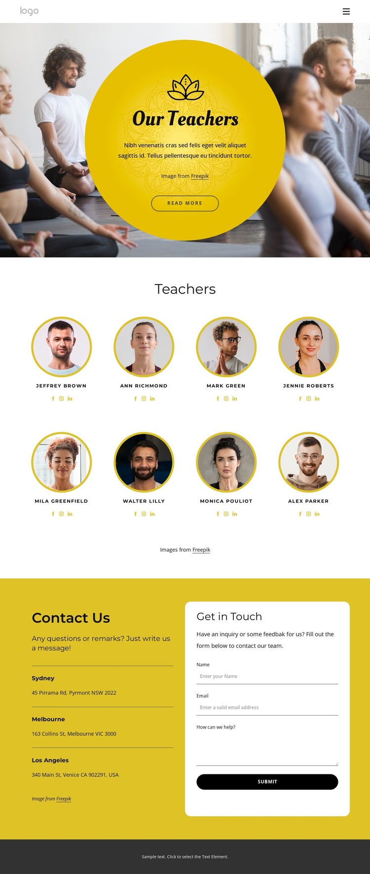 The best yoga teachers Web Design