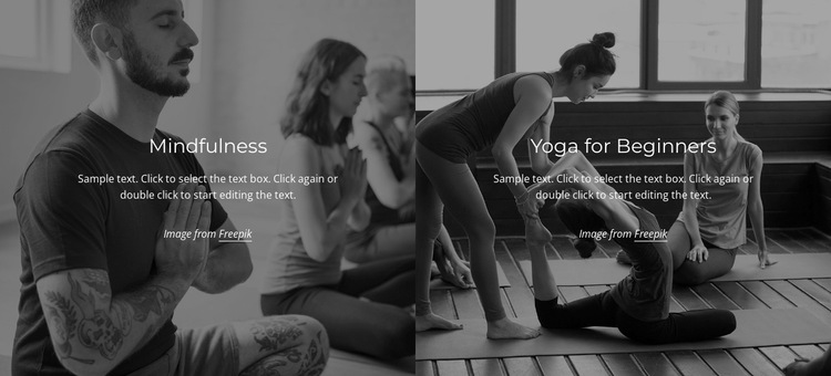 Develops balance and increase flexibility Website Builder Templates