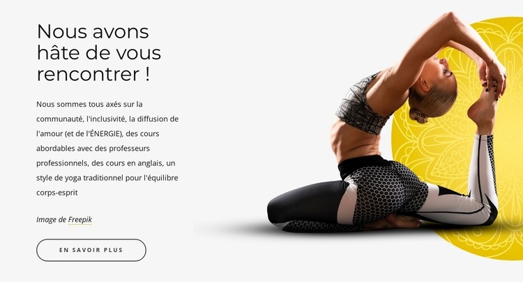 Exercices avec pratiques spirituelles Conception de site Web