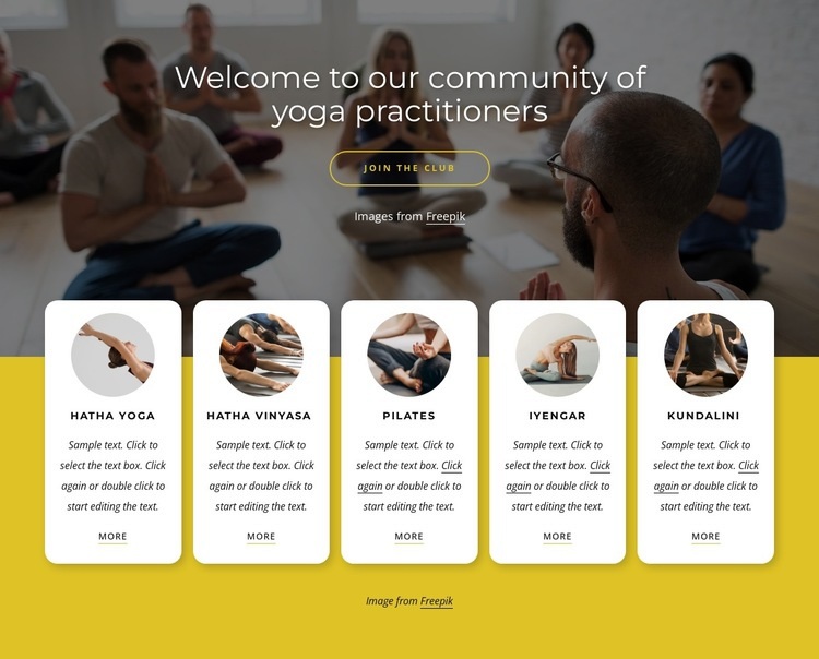 Our community of yoga practitioners Squarespace Template Alternative
