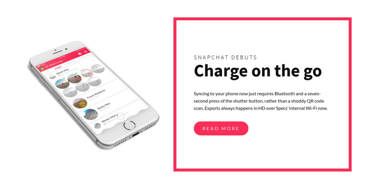 Charge on the go Homepage Design