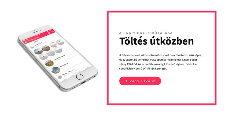 Töltés útközben Weboldal tervezés