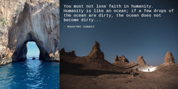 Multipurpose Web Page Design For Space Landscapes