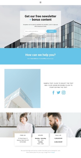 Office Search - Free One Page Template