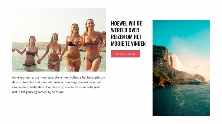 Exotische strandvakanties Website mockup