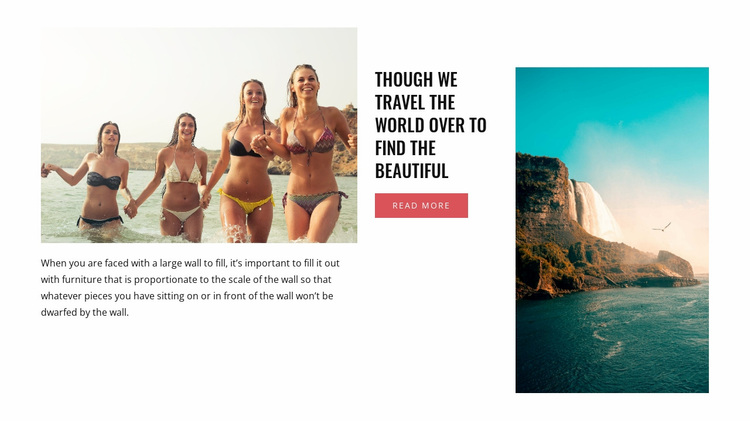 Exotic beach vacations Website Design