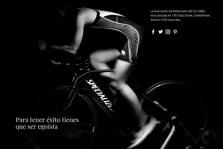 Sociedad de ciclistas Maqueta de sitio web