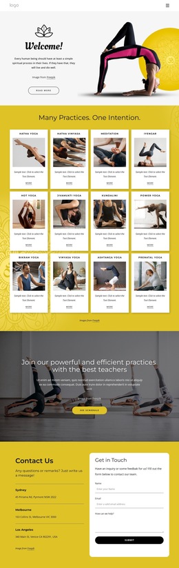 Powerful Yoga Practices Templates Html5 Responsive Free