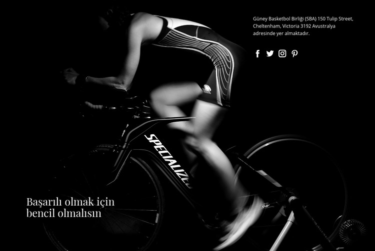Bisikletçiler için toplum Web Sitesi Şablonu