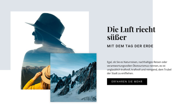 Die Luft riecht süßer Website-Vorlage