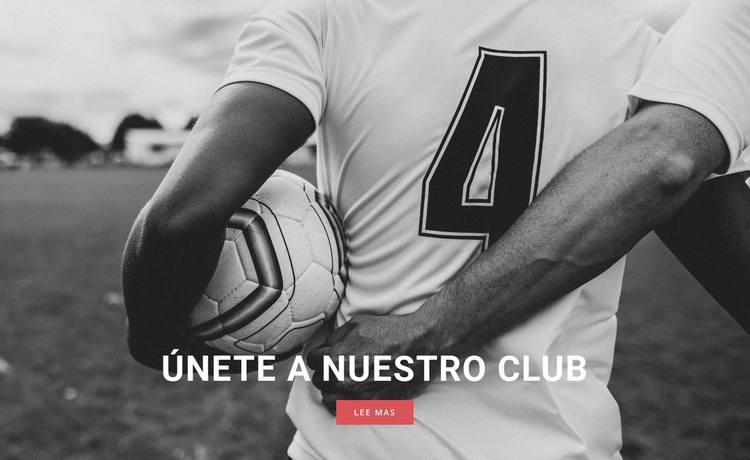 Club de fútbol deportivo Maqueta de sitio web