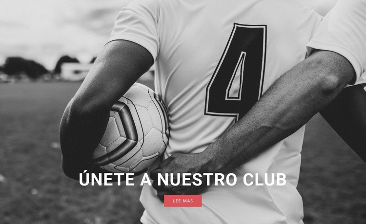 Club de fútbol deportivo Página de destino