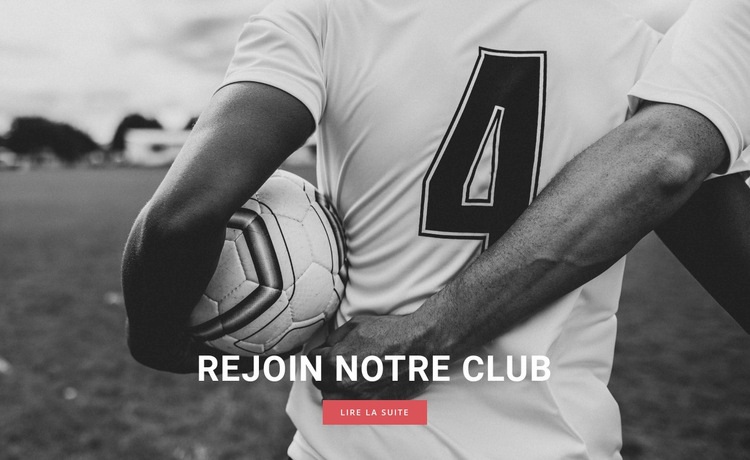Club de football sportif Maquette de site Web