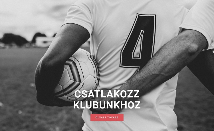Sport labdarúgó klub Weboldal sablon
