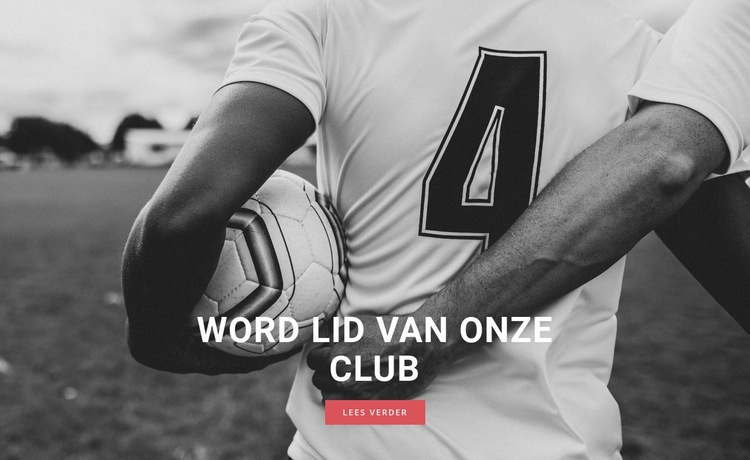 Sport voetbalclub Website mockup