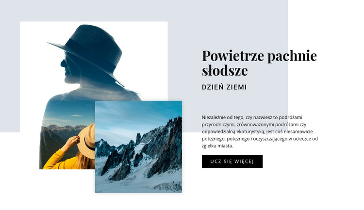 Powietrze pachnie słodsze Szablon witryny sieci Web