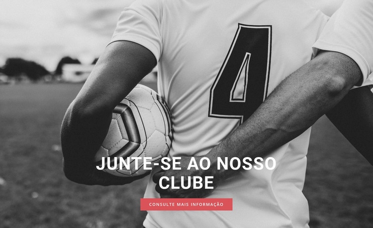 Clube de futebol esportivo Maquete do site