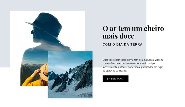 O ar tem um cheiro mais doce Modelo de site