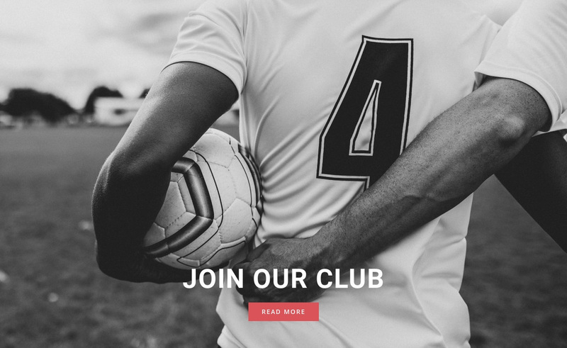 Sport football club Web Page Design