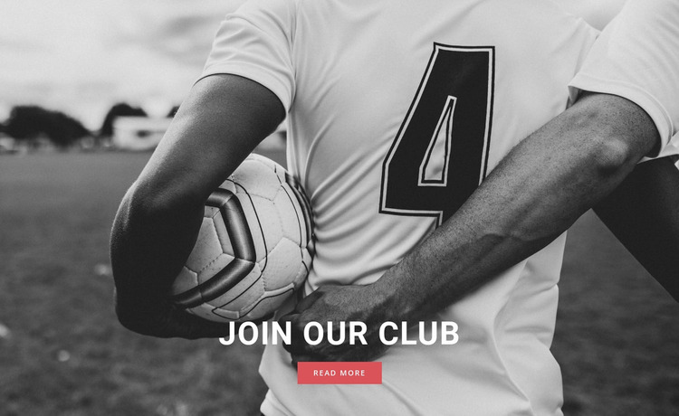 Sport football club Website Mockup