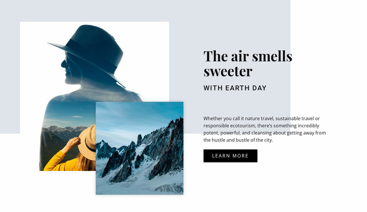 The air smells sweeter Website Mockup