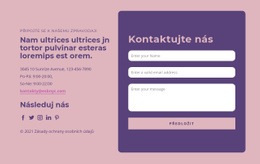 Design Kontaktního Bloku – Stažení Šablony HTML