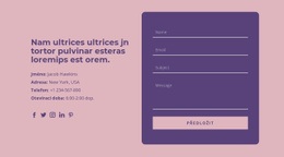 Kontaktní Formulář