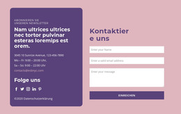 Kontaktformular Und Textgruppe